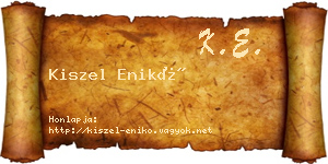 Kiszel Enikő névjegykártya