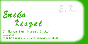 eniko kiszel business card
