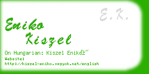 eniko kiszel business card